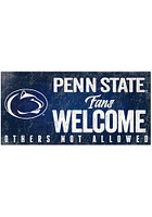 Penn State Nittany Lions Fans Welcome 6x12 Sign - Blue