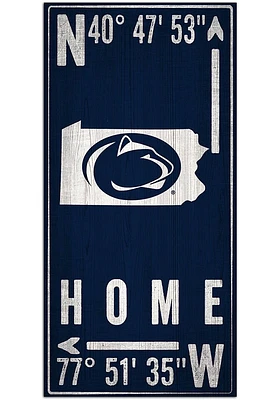 Penn State Nittany Lions Coordinate Sign - Blue