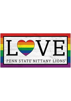 Penn State Nittany Lions LGBTQ Love Sign - Blue