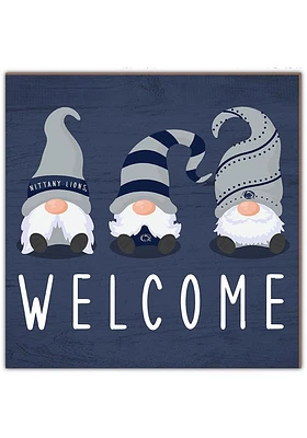 Penn State Nittany Lions Welcome Gnomes Sign - Blue