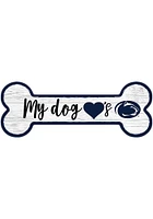 Penn State Nittany Lions Dog Bone 6x12 Sign - Blue