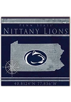 Penn State Nittany Lions Coordinates Sign - Blue