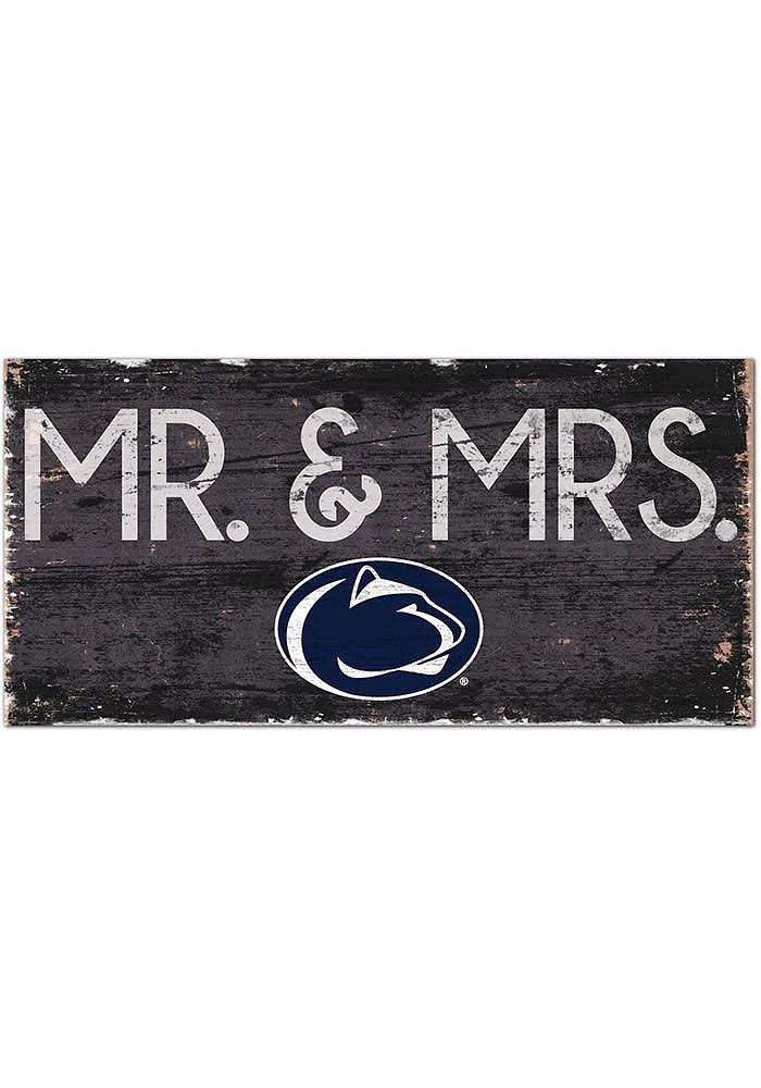 Penn State Nittany Lions Mr and Mrs Sign - Blue