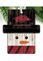 Arkansas Razorbacks Snowman Ornament - Red
