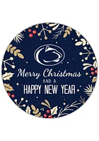 Penn State Nittany Lions Merry Christmas and New Year Circle Sign - Blue