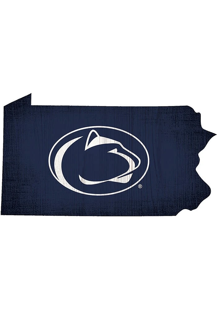 Penn State Nittany Lions State Cutout Sign - Blue
