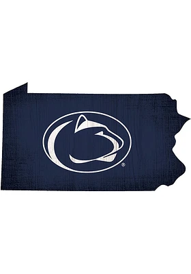 Penn State Nittany Lions State Cutout Sign - Blue