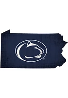 Penn State Nittany Lions State Cutout Sign - Blue