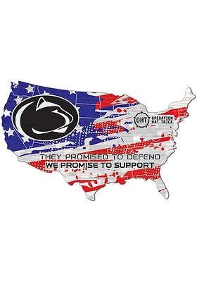 Penn State Nittany Lions OHT USA Shape Cutout Sign - Blue