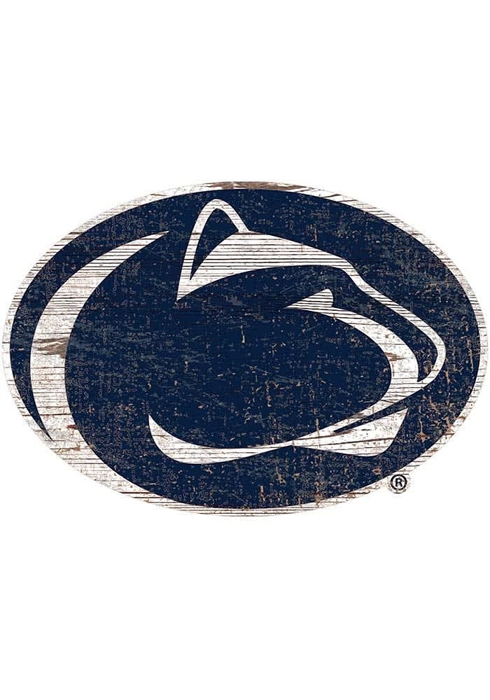 Penn State Nittany Lions Team Logo 8 Inch Cutout Sign - Blue
