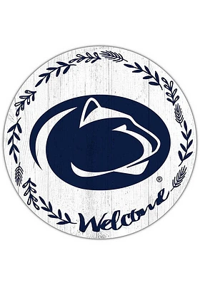 Penn State Nittany Lions Welcome Circle Sign - Blue