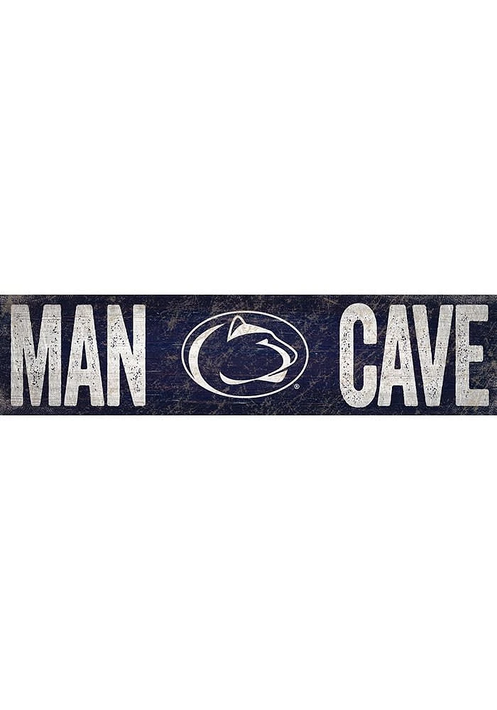 Penn State Nittany Lions Man Cave 6x24 Sign - Blue