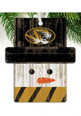 Missouri Tigers Snowman Ornament - Gold