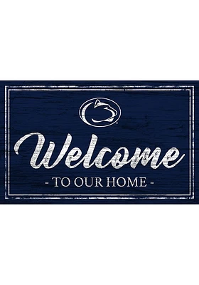 Penn State Nittany Lions Team Welcome 11x19 Sign - Blue