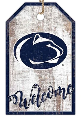 Penn State Nittany Lions Welcome Team Tag Sign - Blue