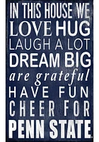 Penn State Nittany Lions In This House Sign - Blue