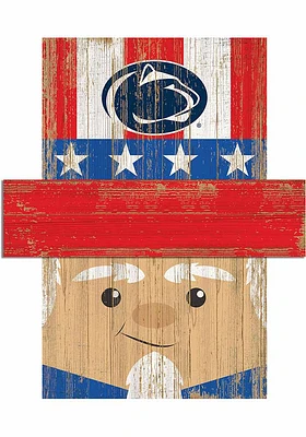 Penn State Nittany Lions Patriotic Head Sign - Blue