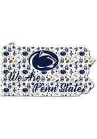 Penn State Nittany Lions 24 Inch Floral State Wall Art - Blue