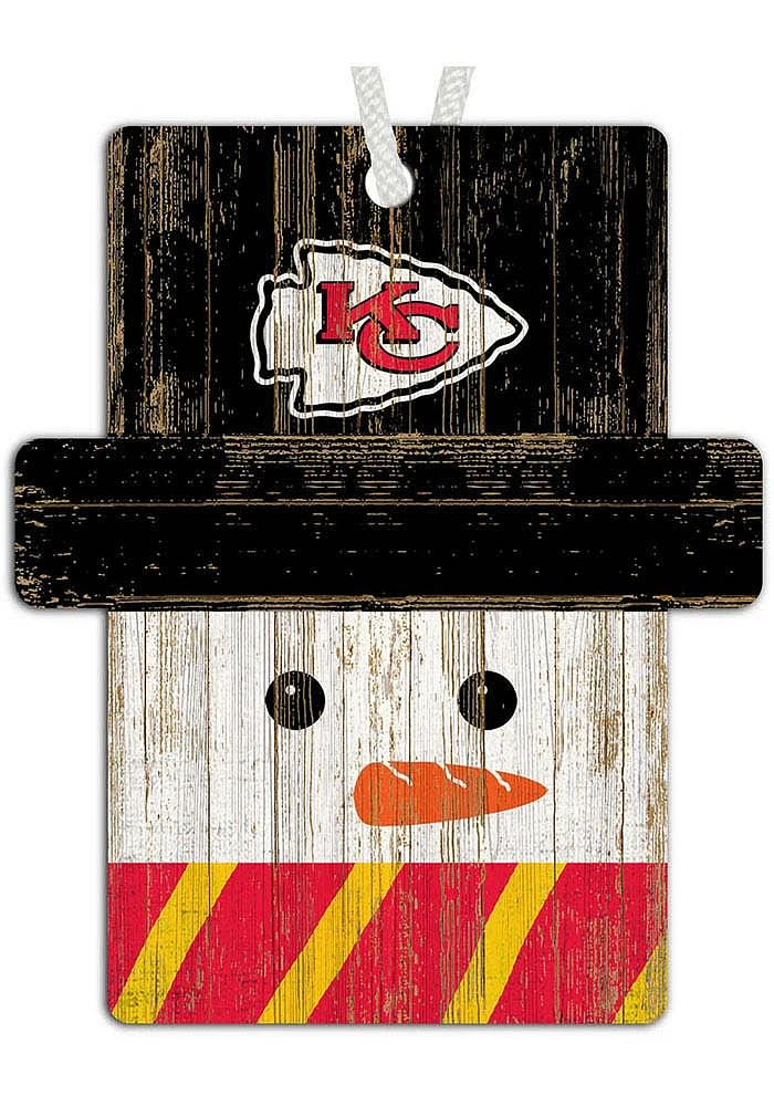 Kansas City Chiefs Snowman Ornament - Red