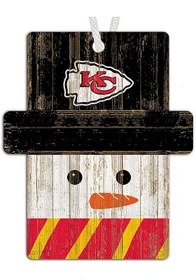 Kansas City Chiefs Snowman Ornament - Red