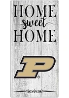 Purdue Boilermakers Home Sweet Home Whitewashed Sign - Black