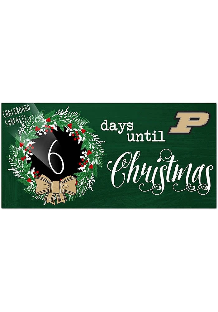 Purdue Boilermakers Chalk Christmas Countdown Sign - Black