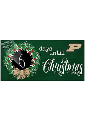 Purdue Boilermakers Chalk Christmas Countdown Sign - Black