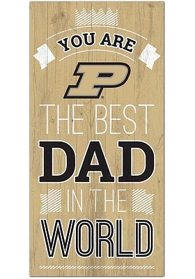 Purdue Boilermakers Best Dad in the World Sign - Black