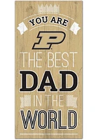 Purdue Boilermakers Best Dad in the World Sign - Black
