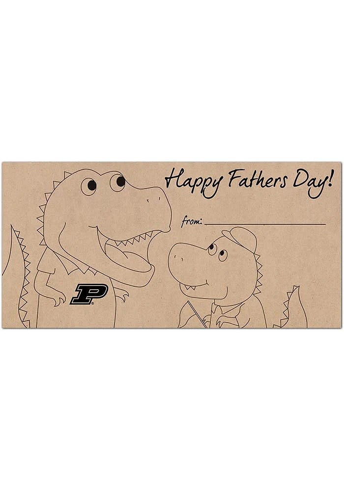 Purdue Boilermakers Fathers Day Coloring Sign - Black
