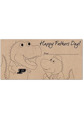 Purdue Boilermakers Fathers Day Coloring Sign - Black
