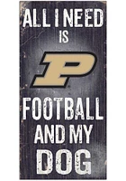 Purdue Boilermakers Football and My Dog Sign - Black