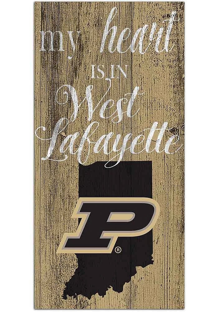 Purdue Boilermakers My Heart State Sign - Black