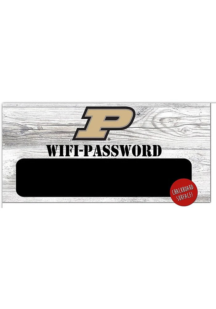 Purdue Boilermakers Wifi Password 6x12 Sign - Black