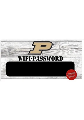 Purdue Boilermakers Wifi Password 6x12 Sign - Black