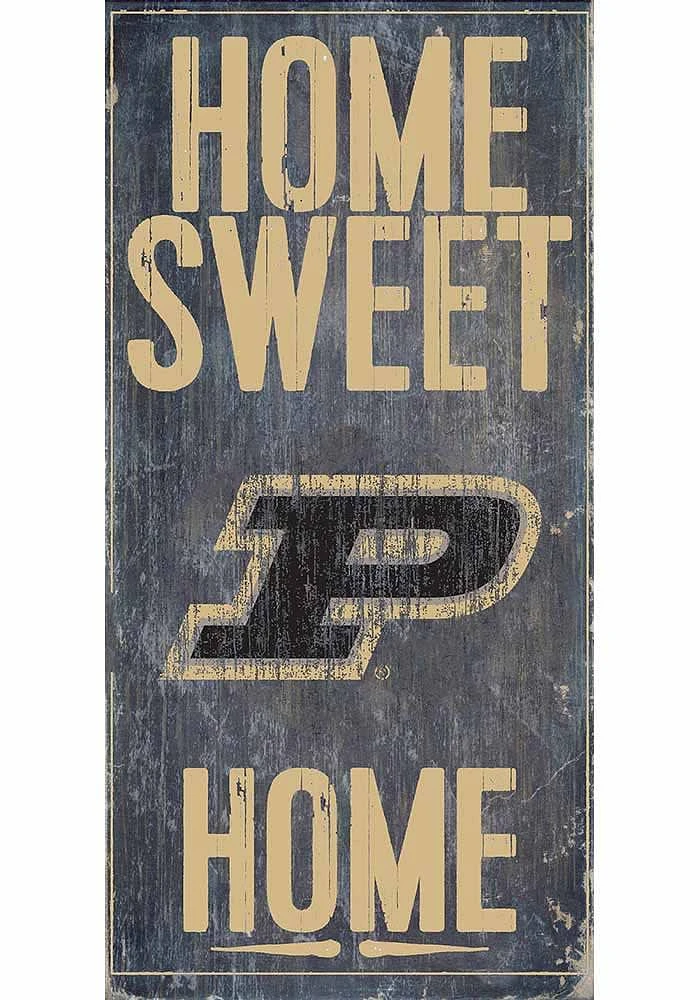 Purdue Boilermakers Home Sweet Home Sign - Black
