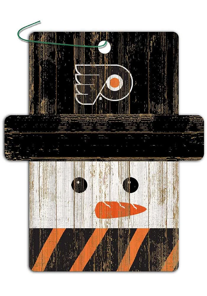 Philadelphia Flyers Snowman Ornament - Black