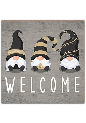 Purdue Boilermakers Welcome Gnomes Sign - Black