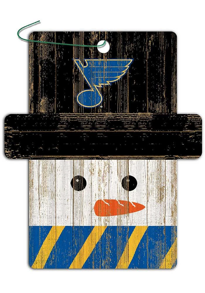 St Louis Blues Snowman Ornament - Blue