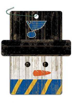 St Louis Blues Snowman Ornament - Blue