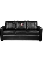 Florida State Seminoles Faux Leather Sofa - Black