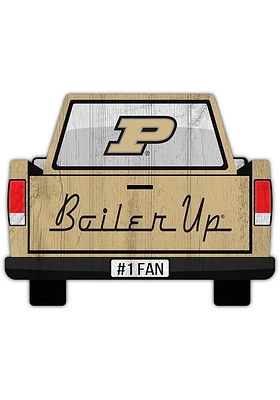 Purdue Boilermakers Truck Back Cutout Sign - Black