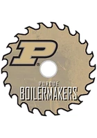 Purdue Boilermakers Rust Circular Saw Sign - Black