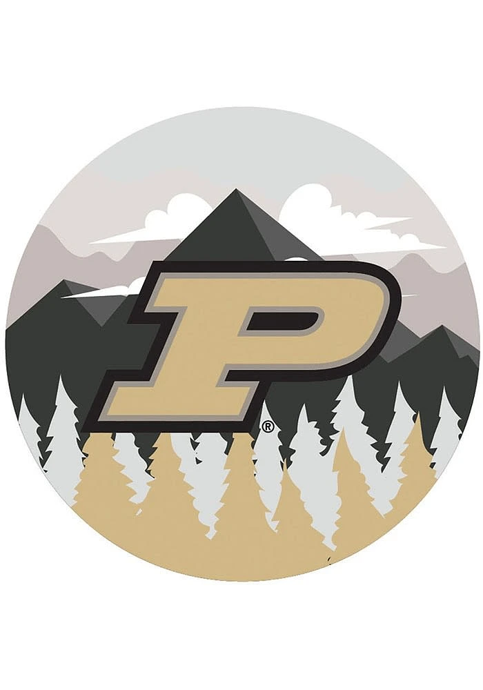 Purdue Boilermakers Landscape Circle Sign - Black