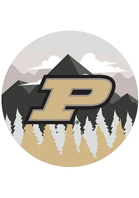 Purdue Boilermakers Landscape Circle Sign - Black