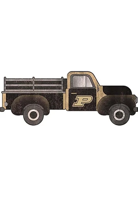 Purdue Boilermakers 15 Inch Truck Sign - Black