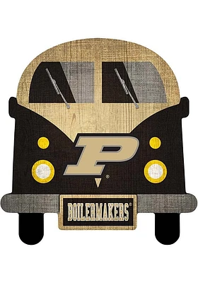 Purdue Boilermakers Team Bus Sign - Black