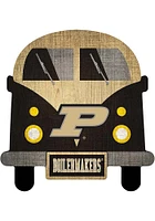 Purdue Boilermakers Team Bus Sign - Black