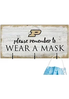 Purdue Boilermakers Please Wear Your Mask Sign - Black