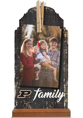 Purdue Boilermakers Family Clothespin Sign - Black
